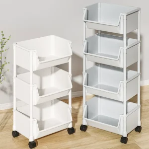 Multi-tier plastic rack